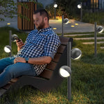 Modern Minimalist Pathway Landscape Lighting in Matte Black for Outdoor Walkways