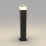 Modern Square Outdoor Bollard Light for Pathways & Gardens
