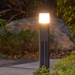Solar Bollard Light Outdoor Garden Aluminum LED Landscape Lamp
