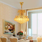 8 Light Modern Gold Silver Vintage Crystal Chandeliers For Living Room