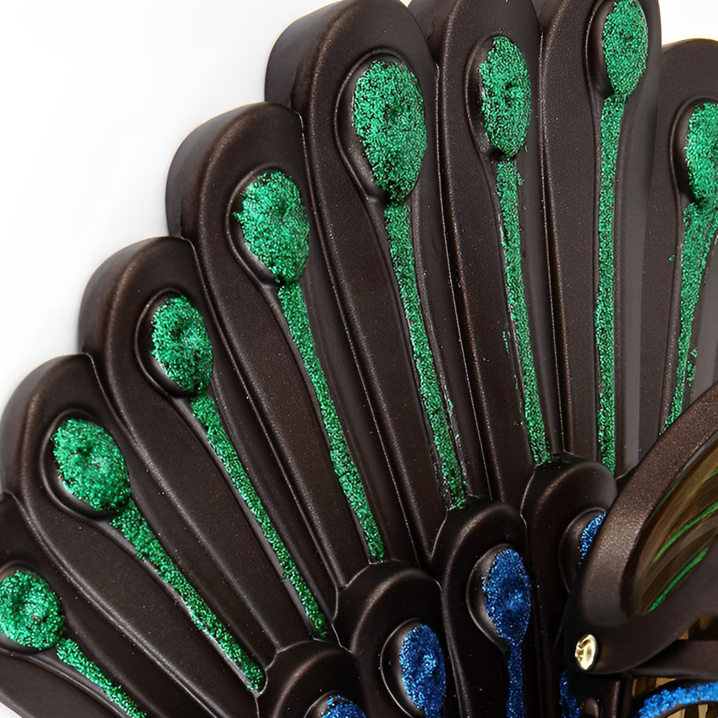 Peacock Wall Sconce — Vintage Aluminum Outdoor Lighting with Glass Shade