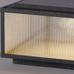 Modern Square Outdoor Pillar Light in Matte Black Aluminum