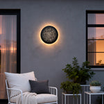 Modern Perforated Metal Wall Sconce, Waterproof LED Outdoor Light
