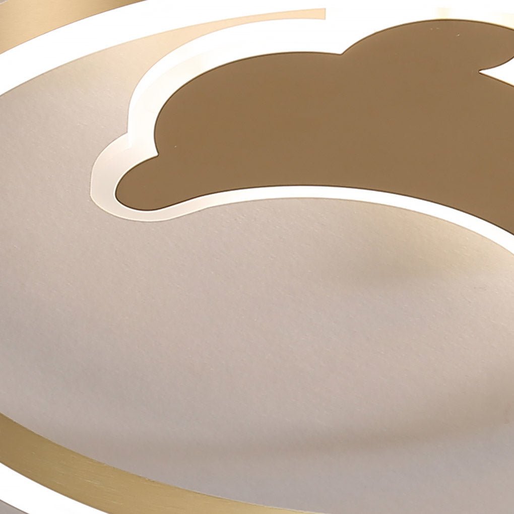 Personalized Creative Romantic Three Color Adjustable Led Dolphin Ceiling Lamp