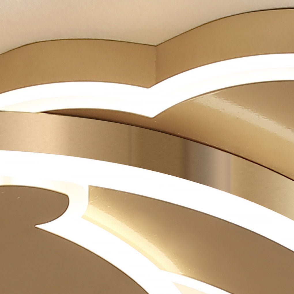 Personalized Creative Romantic Three Color Adjustable Led Dolphin Ceiling Lamp