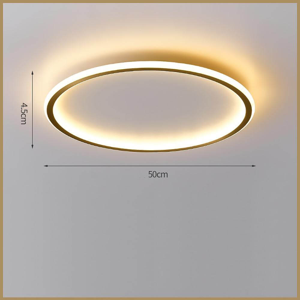 Lumina Circle LED Flush Mount Ceiling Light in Brushed Brass