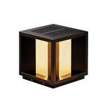 Modern Outdoor Pillar Light in Black Stainless Steel with Clear Glass