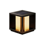 Modern Outdoor Pillar Light in Black Stainless Steel with Clear Glass