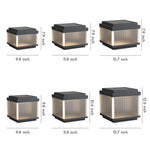 Minimalist Pillar Light for Courtyard, Waterproof Stainless Steel Post Lamp