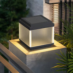 Minimalist Pillar Light for Courtyard, Waterproof Stainless Steel Post Lamp