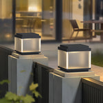 Minimalist Pillar Light for Courtyard, Waterproof Stainless Steel Post Lamp