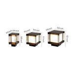 Modern Minimalist Outdoor Pillar Light in Sand Black Aluminum