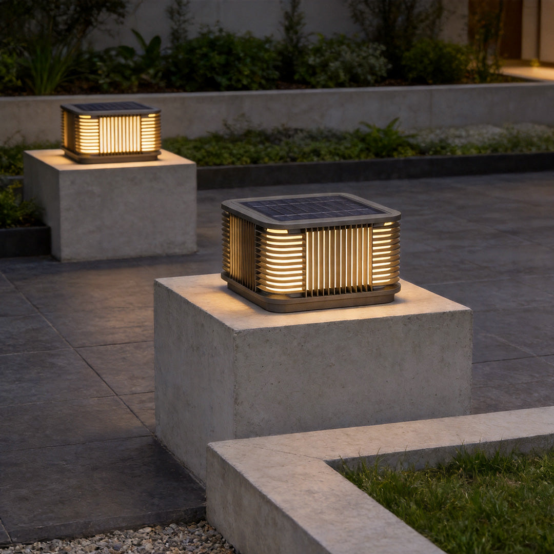 Pillar Solar Lights Modern Outdoor Landscape Lighting