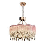 French Crystal Glass Fringe Chandelier | Luxury LED Ceiling Light