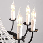 Empire Wagon Wheel Chandelier 8 10 12 Candle Lights 20 Adjustable Chain Crystal Accents