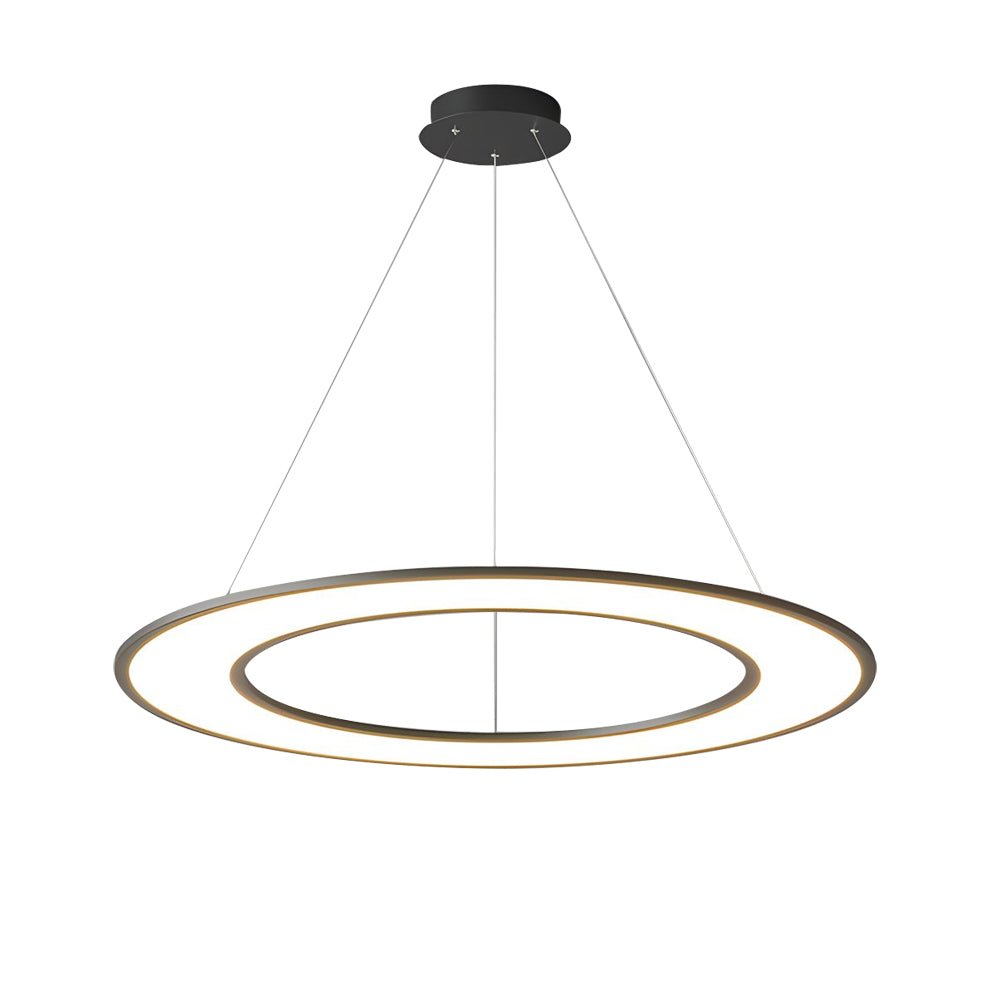 Orbital Ring LED Pendant Light in Matte Black or White