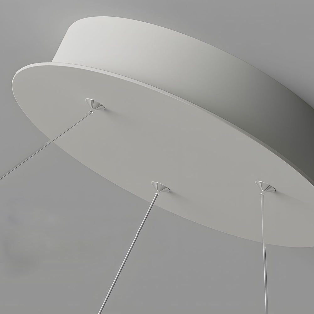 Orbital Ring LED Pendant Light in Matte Black or White