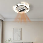 Bladeless Ceiling Fan with Full Spectrum LED Light – Modern Flush Mount