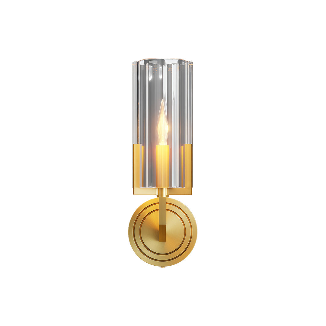 Minimalist Copper Wall Sconce with Glass Shade for Modern Interiors