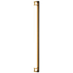 Linear Outdoor Wall Sconce with Dimmable LED Lighting in Black or Gold