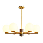 Modern Copper Art Glass Chandelier for Dining Room and Living Space