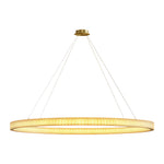 Aurelia Circular LED Chandelier in Copper, Chrome, or Black