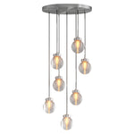 Luxury Copper Chandelier with Clear Glass Shades for Modern Interiors