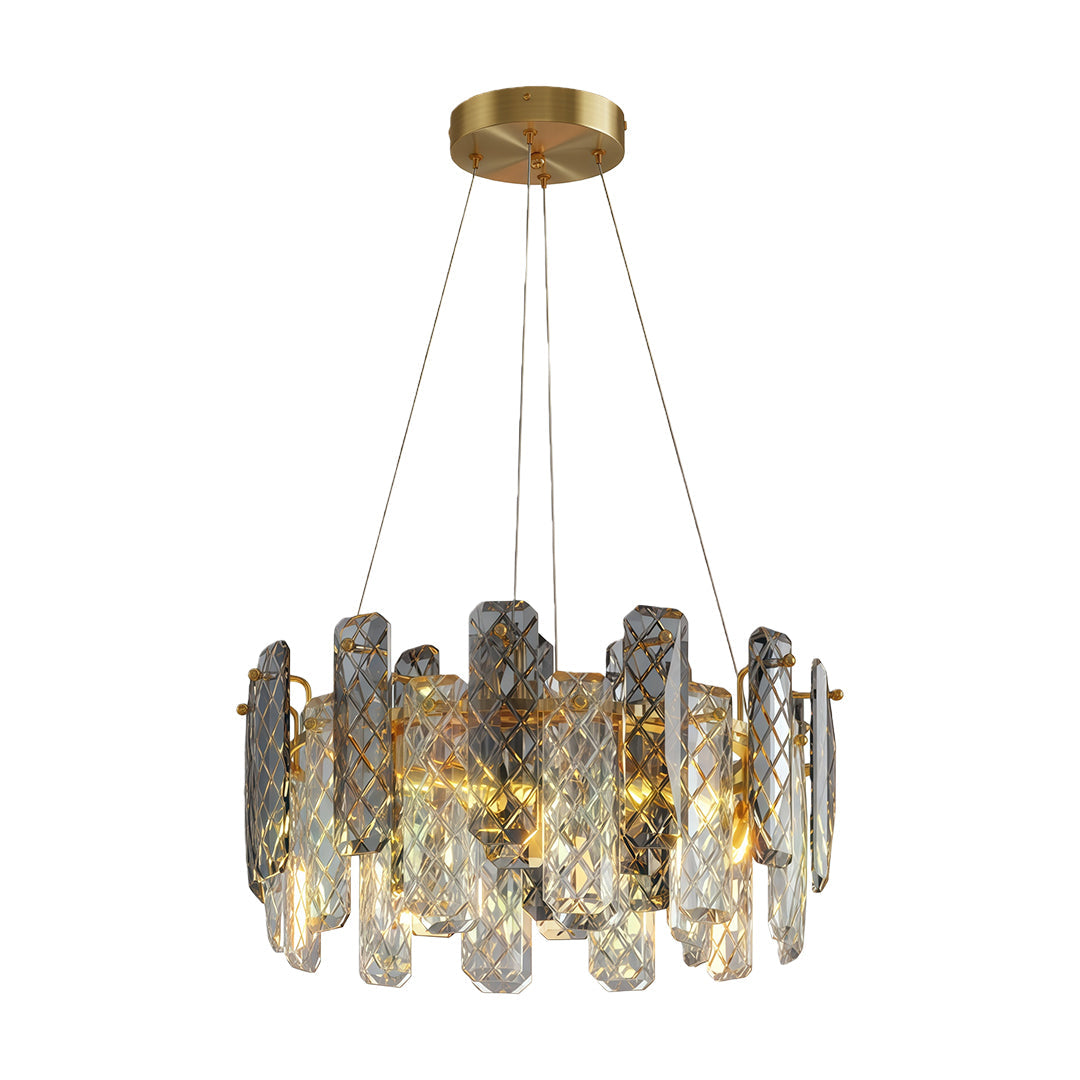 Lumière de Cristal Contemporary Crystal Chandelier with Adjustable Chain