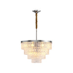 Modern Minimalist Full-Copper Chandelier with Clear Glass Shades