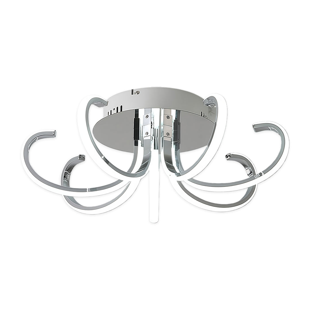 Nordic LED Flush Mount Ceiling Light with Dimmable Silicone Shade