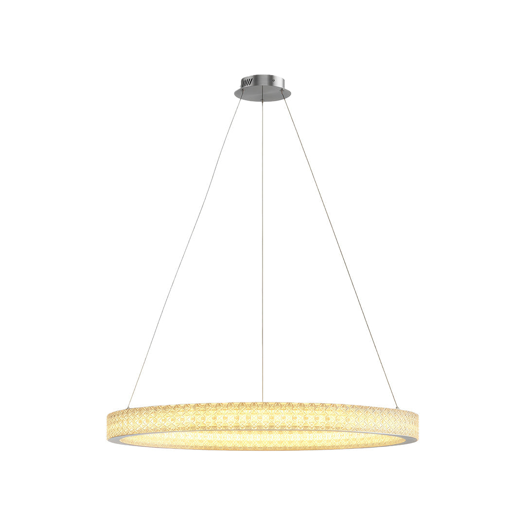 Aurelia Circular LED Chandelier in Copper, Chrome, or Black