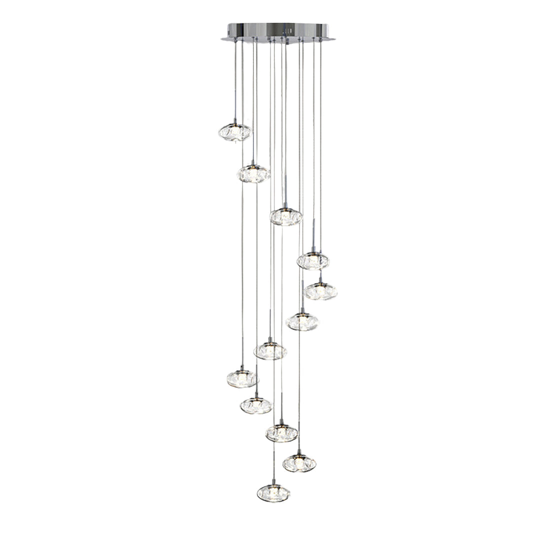 Italian Minimalist Ring Chandelier for High Ceilings