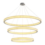 Aurelia Circular LED Chandelier in Copper, Chrome, or Black