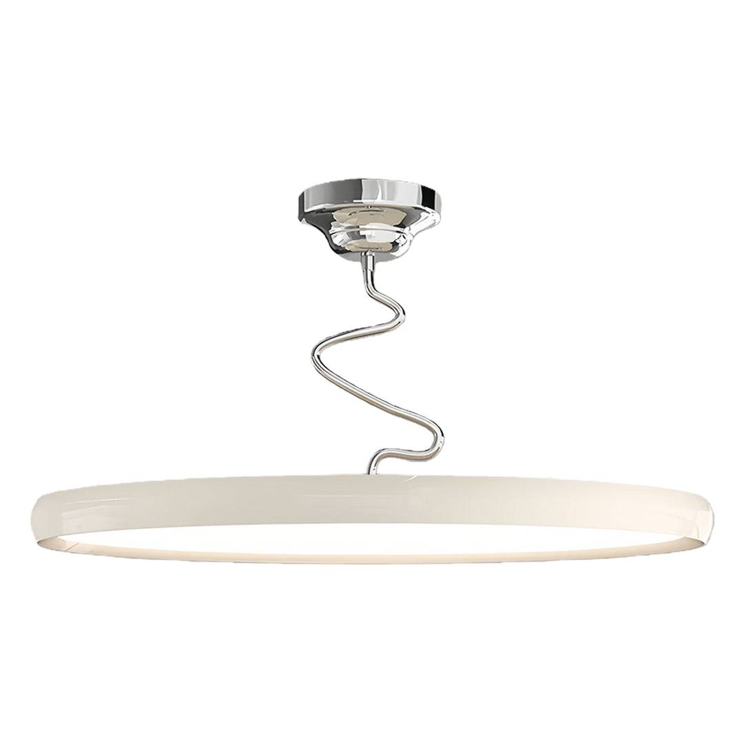 Twisted Full-Spectrum LED Semi Flush Mount Ceiling Light in Modern Finishes