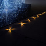 Solar In-Ground Path Lights with Warm White Glow, IP68 Waterproof