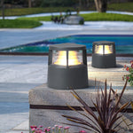 Nordic Minimalist LED Bollard Path Light in Sand Gray