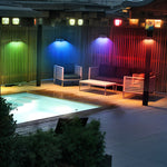 Modern Solar Outdoor Wall Wash Light Set of 4, IP65 Waterproof