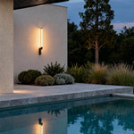 Modern Outdoor Wall Sconce with Clear Glass Shade and LED