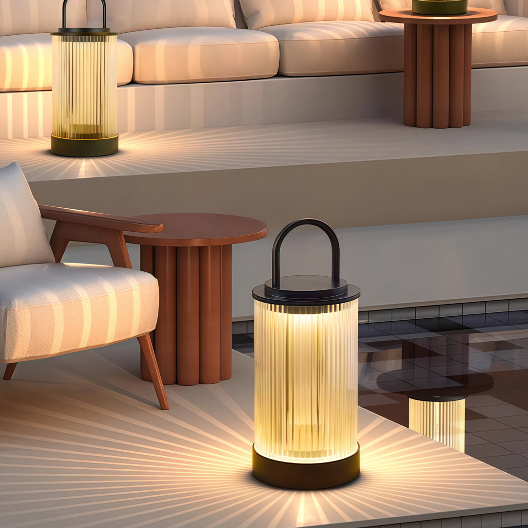 Modern Portable Lantern for Outdoor Terrace and Landscape Lighting