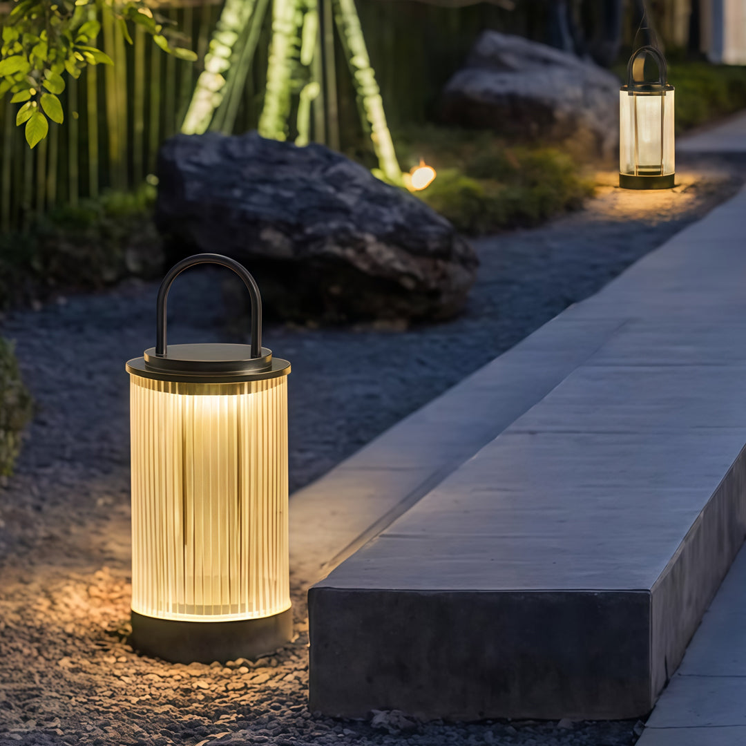 Modern Portable Lantern for Outdoor Terrace and Landscape Lighting