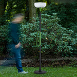 76 Inch Movable Solar Powered Outdoor Torchiere Floor Lamp