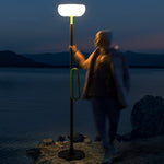76 Inch Movable Solar Powered Outdoor Torchiere Floor Lamp