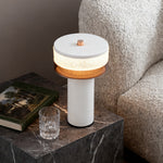 Nordic Cylinder Table Lamp with Stepless Dimming, Rechargeable LED