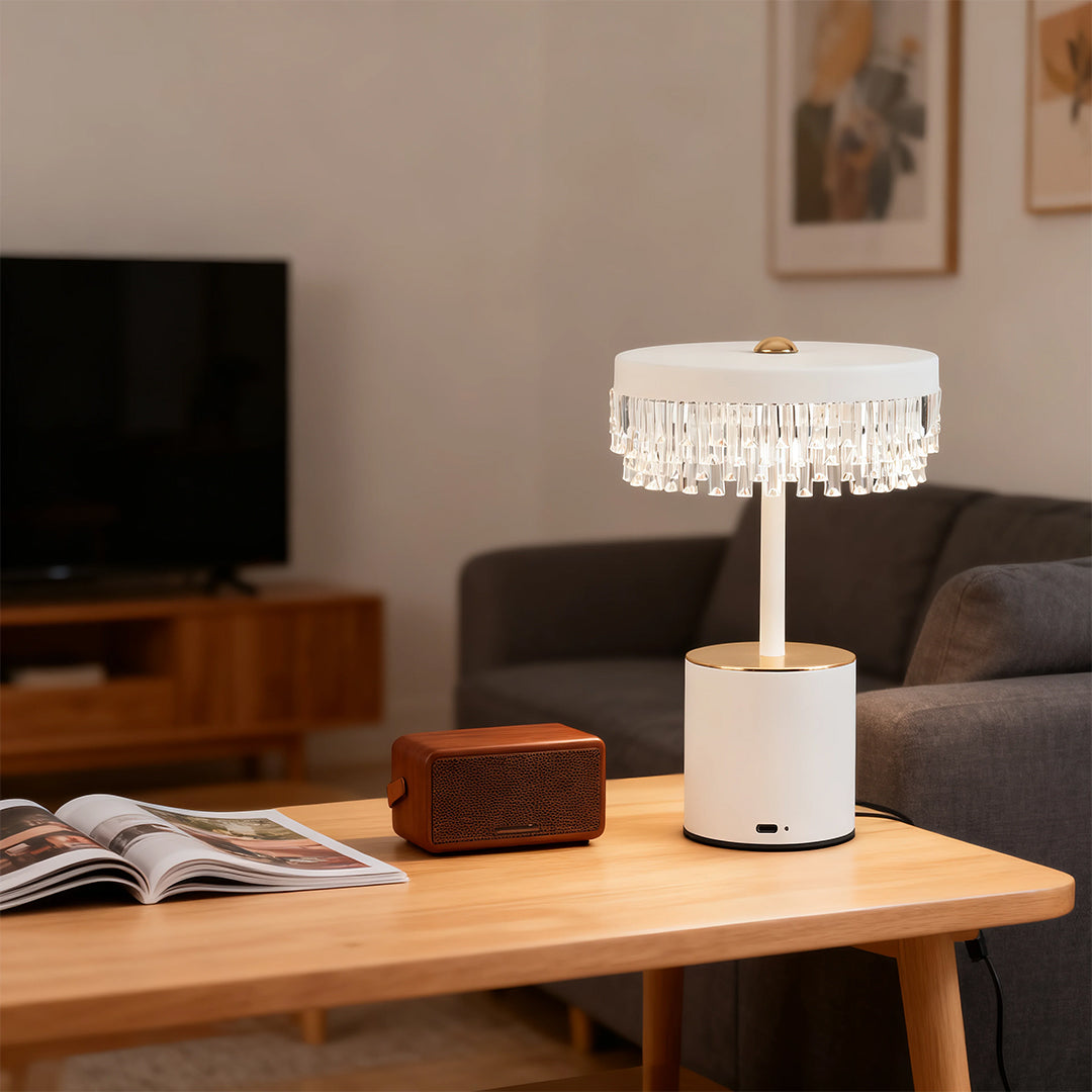 Fringe Table Lamp – Minimalist Rechargeable LED Desk Light