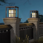 Modern Square Outdoor Pillar Lights for Courtyards and Villas
