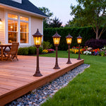 Classic Aluminum LED Post Path Light with Warm Glow for Courtyards & Walkways