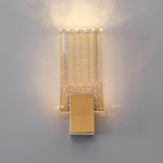 Crystal LED Wall Sconce in Gold | Modern Staircase & Bedside Lighting