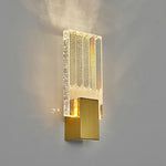 Crystal LED Wall Sconce in Gold | Modern Staircase & Bedside Lighting