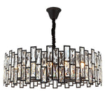 Postmodern Minimalist Living Room Crystal Chandelier With Three Color Led