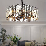 Postmodern Minimalist Living Room Crystal Chandelier With Three Color Led